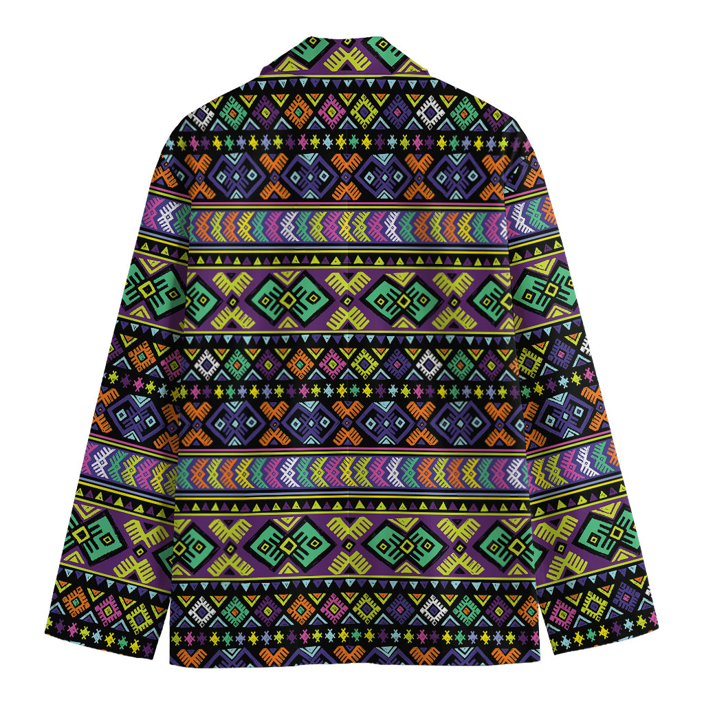 Colorful Native Navajo Tribal Print Men's Blazer