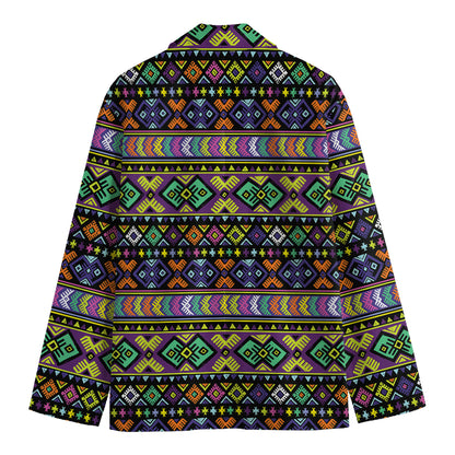 Colorful Native Navajo Tribal Print Men's Blazer
