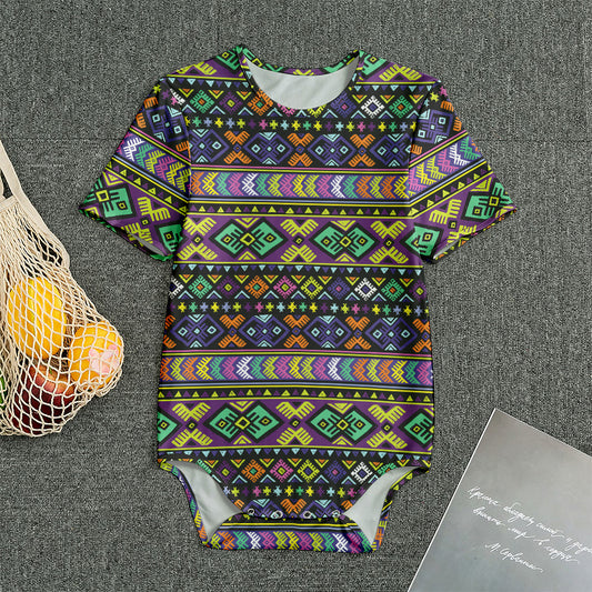 Colorful Native Navajo Tribal Print Men's Bodysuit