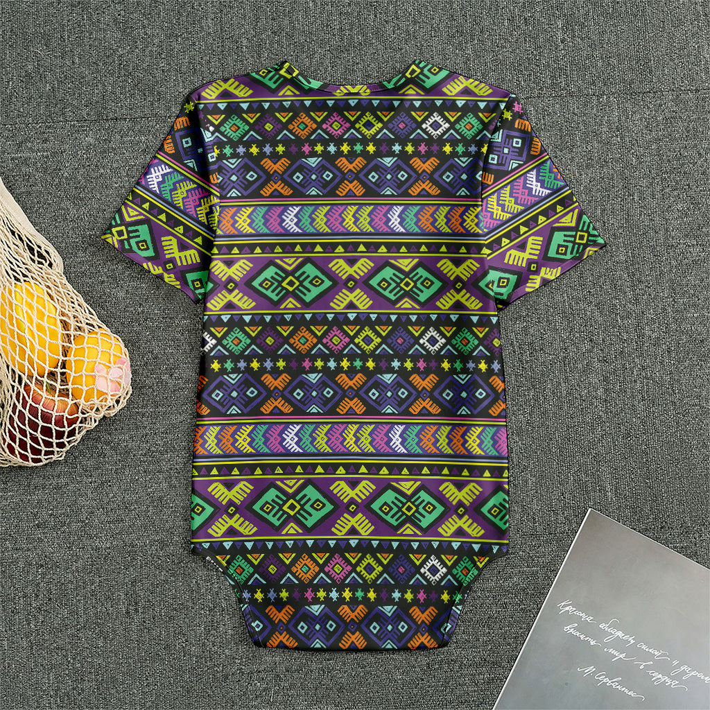 Colorful Native Navajo Tribal Print Men's Bodysuit