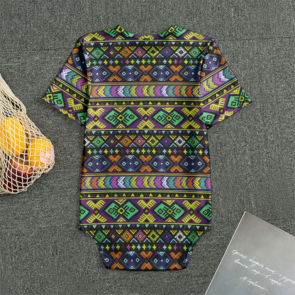 Colorful Native Navajo Tribal Print Men's Bodysuit