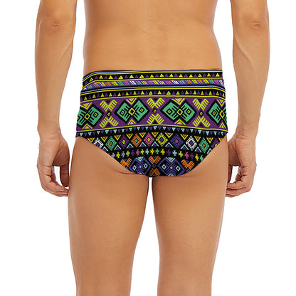 Colorful Native Navajo Tribal Print Men's Briefs