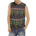 Colorful Native Navajo Tribal Print Men's Fitness Tank Top