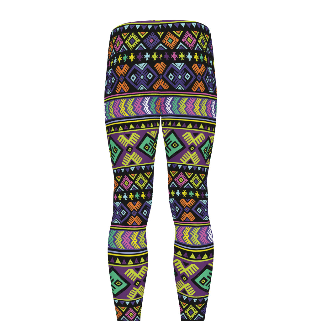 Colorful Native Navajo Tribal Print Men's leggings