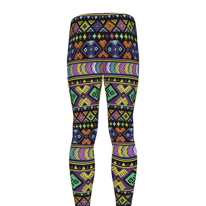 Colorful Native Navajo Tribal Print Men's leggings