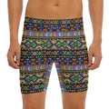 Colorful Native Navajo Tribal Print Men's Long Boxer Briefs