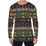 Colorful Native Navajo Tribal Print Men's Long Sleeve T-Shirt