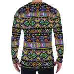 Colorful Native Navajo Tribal Print Men's Long Sleeve T-Shirt