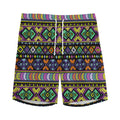 Colorful Native Navajo Tribal Print Men's Athletic Shorts