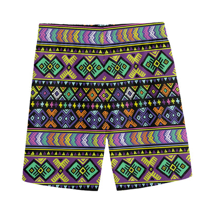 Colorful Native Navajo Tribal Print Men's Sports Shorts