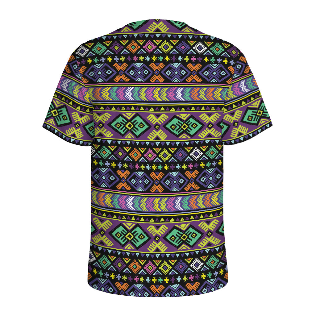 Colorful Native Navajo Tribal Print Men's Sports T-Shirt