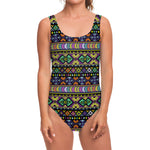 Colorful Native Navajo Tribal Print One Piece Swimsuit