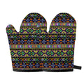 Colorful Native Navajo Tribal Print Oven Mitts