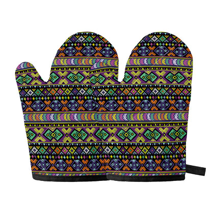 Colorful Native Navajo Tribal Print Oven Mitts