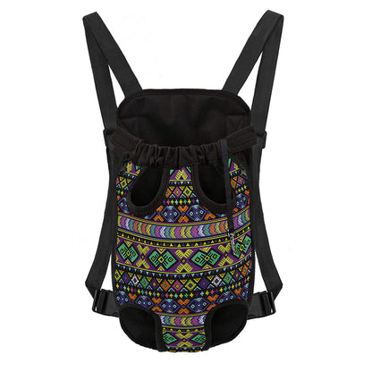 Colorful Native Navajo Tribal Print Pet Carrier Backpack
