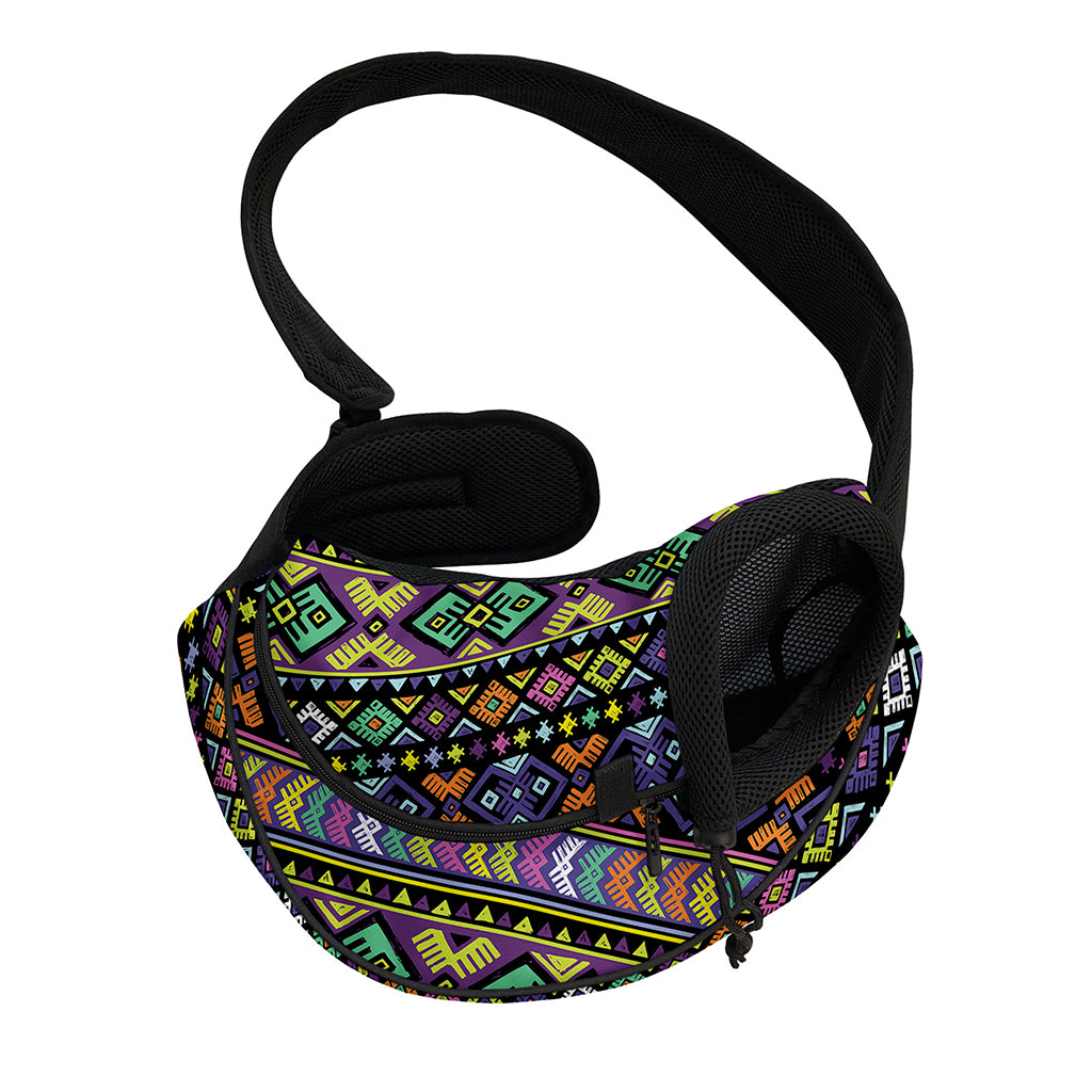Colorful Native Navajo Tribal Print Pet Sling Carrier
