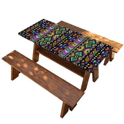 Colorful Native Navajo Tribal Print Picnic Table Cover