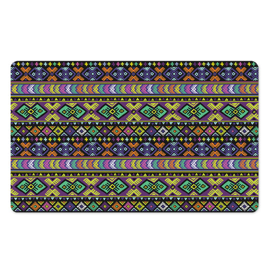Colorful Native Navajo Tribal Print Polyester Doormat