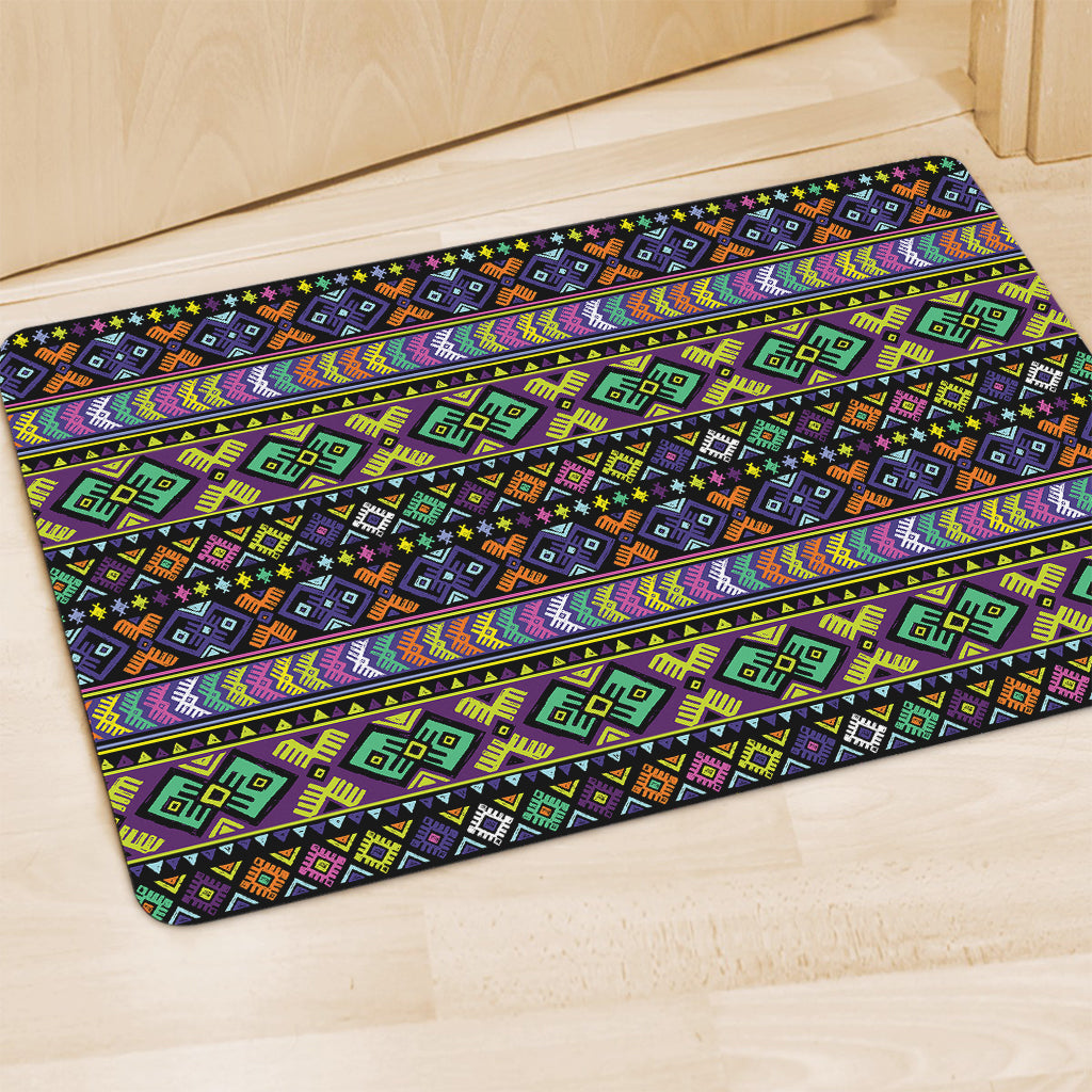 Colorful Native Navajo Tribal Print Polyester Doormat