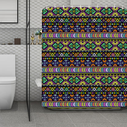 Colorful Native Navajo Tribal Print Polyester Shower Curtain