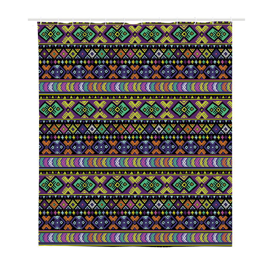 Colorful Native Navajo Tribal Print Polyester Shower Curtain