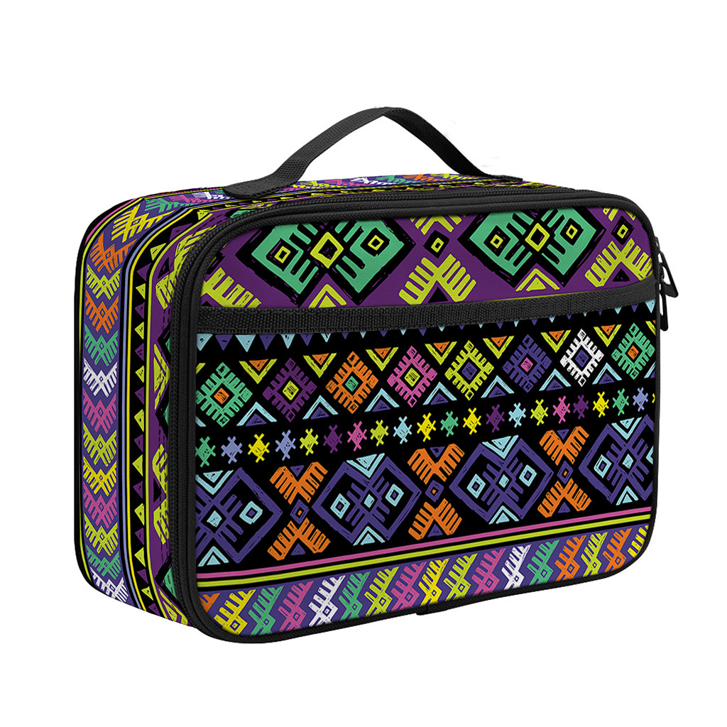 Colorful Native Navajo Tribal Print Portable Lunch Bag