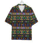 Colorful Native Navajo Tribal Print Rayon Hawaiian Shirt
