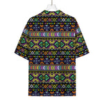 Colorful Native Navajo Tribal Print Rayon Hawaiian Shirt