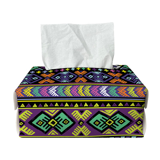 Colorful Native Navajo Tribal Print Rectangle Tissue Box Cover