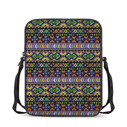 Colorful Native Navajo Tribal Print Rectangular Crossbody Bag