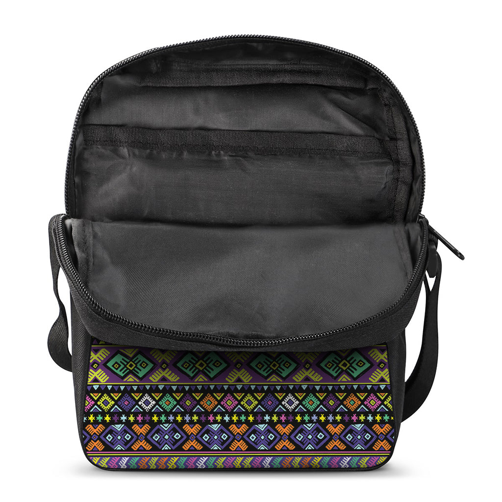 Colorful Native Navajo Tribal Print Rectangular Crossbody Bag