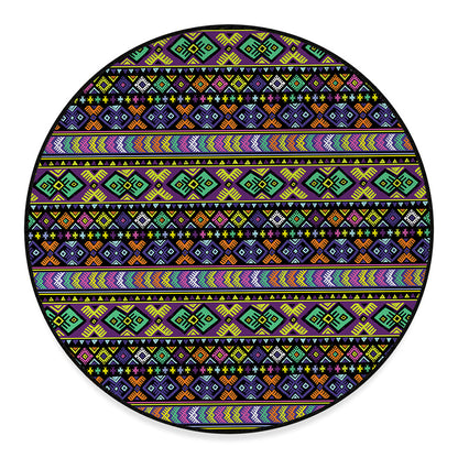 Colorful Native Navajo Tribal Print Round Floor Mat