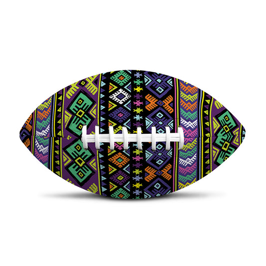 Colorful Native Navajo Tribal Print Rugby Ball