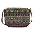 Colorful Native Navajo Tribal Print Saddle Bag