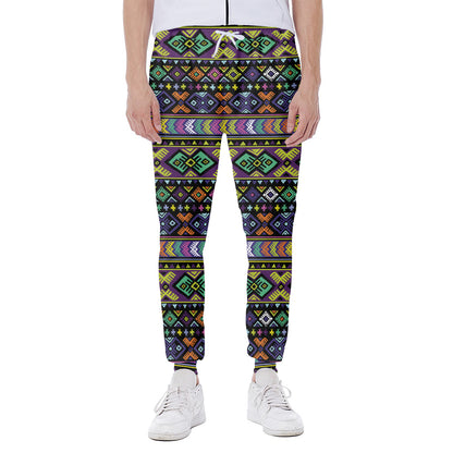 Colorful Native Navajo Tribal Print Scuba Joggers