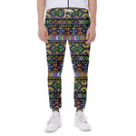 Colorful Native Navajo Tribal Print Scuba Joggers