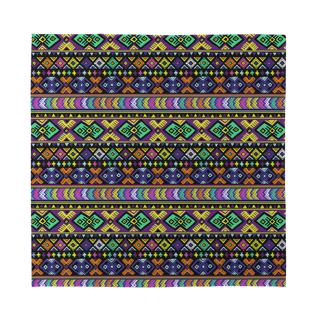 Colorful Native Navajo Tribal Print Silk Bandana