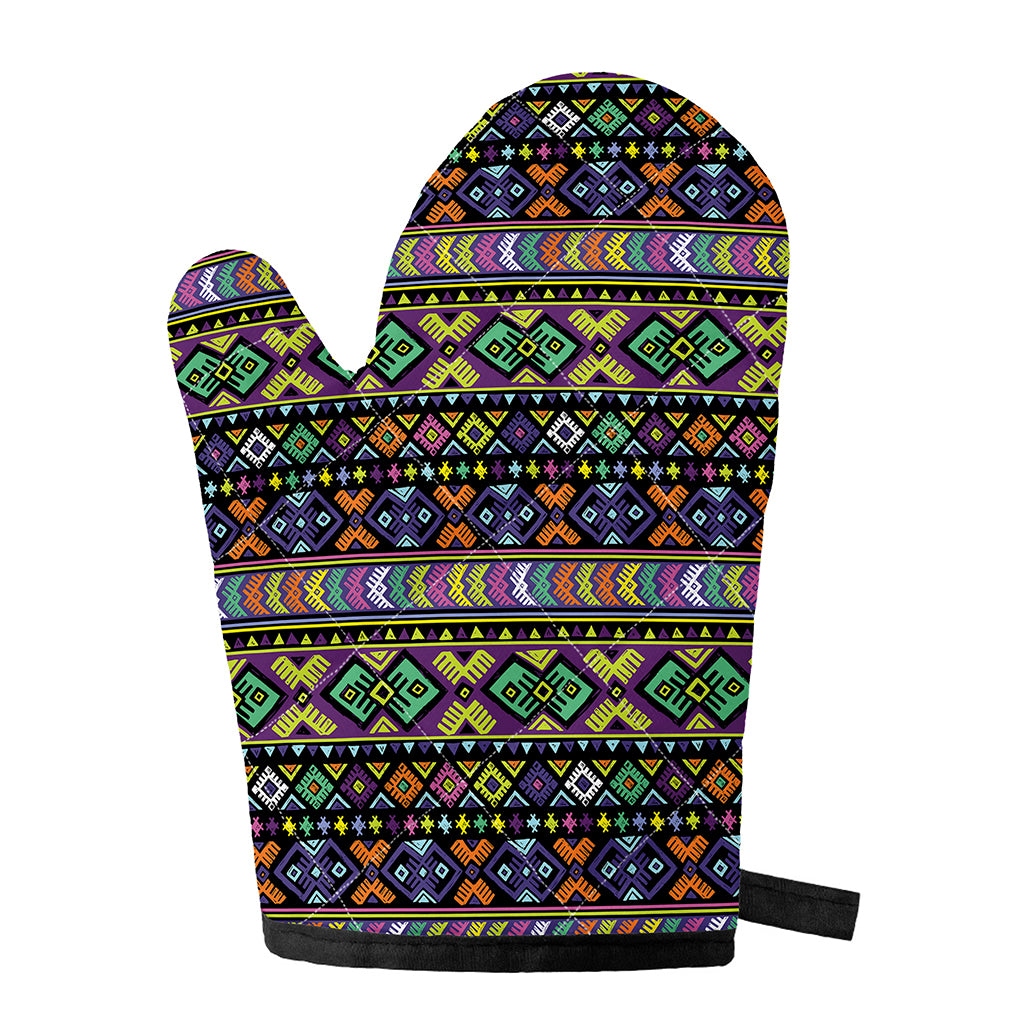 Colorful Native Navajo Tribal Print Single Oven Mitt