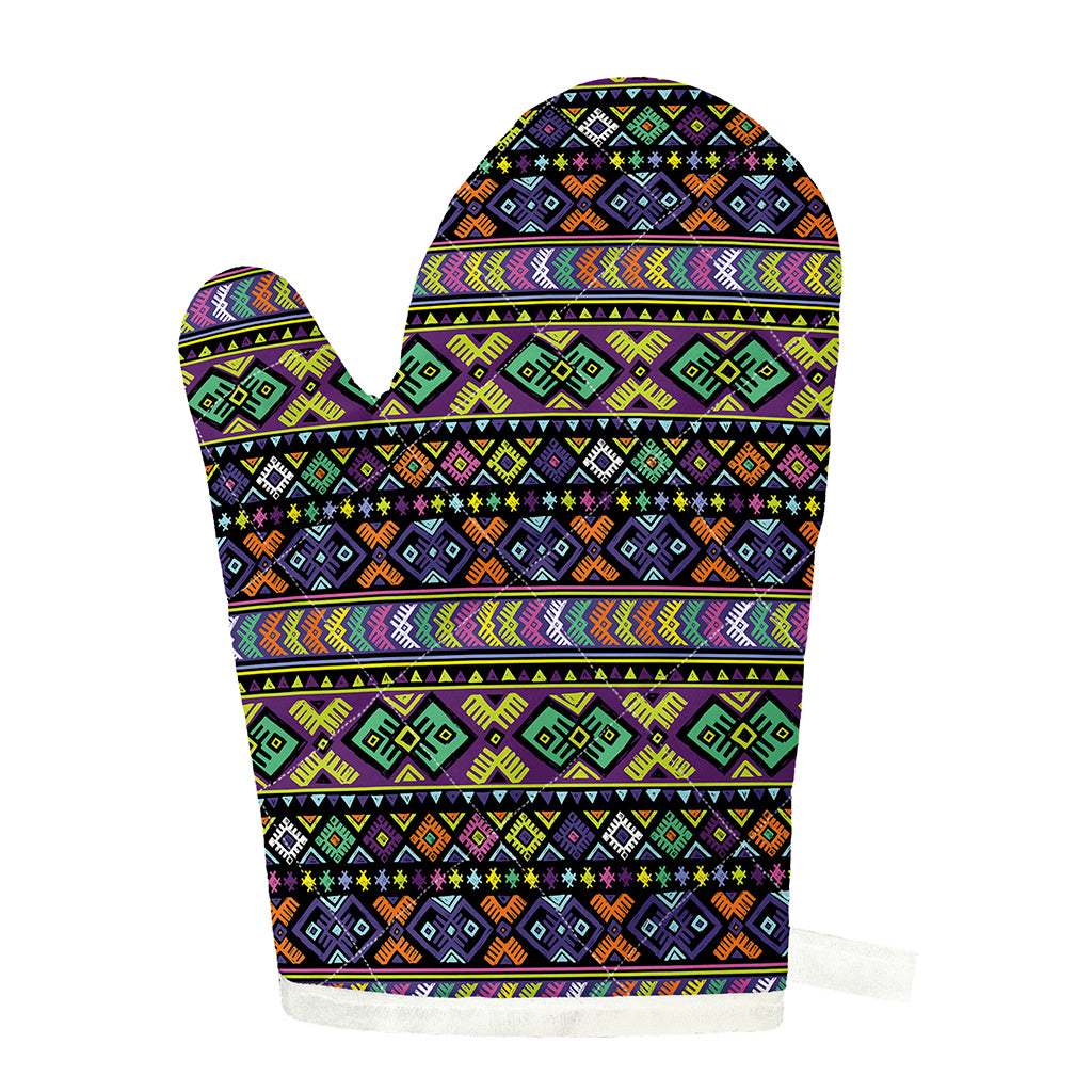 Colorful Native Navajo Tribal Print Single Oven Mitt