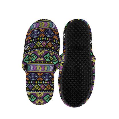 Colorful Native Navajo Tribal Print Slippers