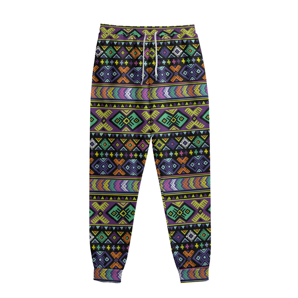 Colorful Native Navajo Tribal Print Sweatpants
