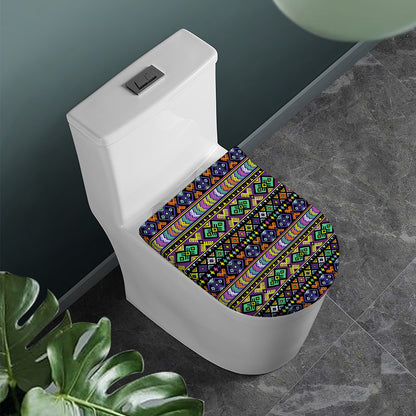 Colorful Native Navajo Tribal Print Toilet Lid Cover