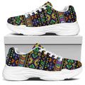 Colorful Native Navajo Tribal Print White Chunky Shoes