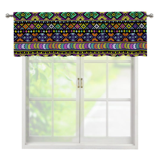 Colorful Native Navajo Tribal Print Window Valance