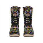 Colorful Native Navajo Tribal Print Winter Boots