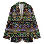 Colorful Native Navajo Tribal Print Women's Blazer
