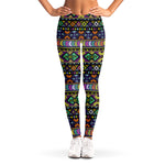Colorful Native Navajo Tribal Print Women's Leggings