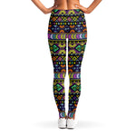 Colorful Native Navajo Tribal Print Women's Leggings