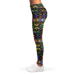 Colorful Native Navajo Tribal Print Women's Leggings