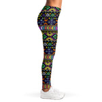 Colorful Native Navajo Tribal Print Women's Leggings